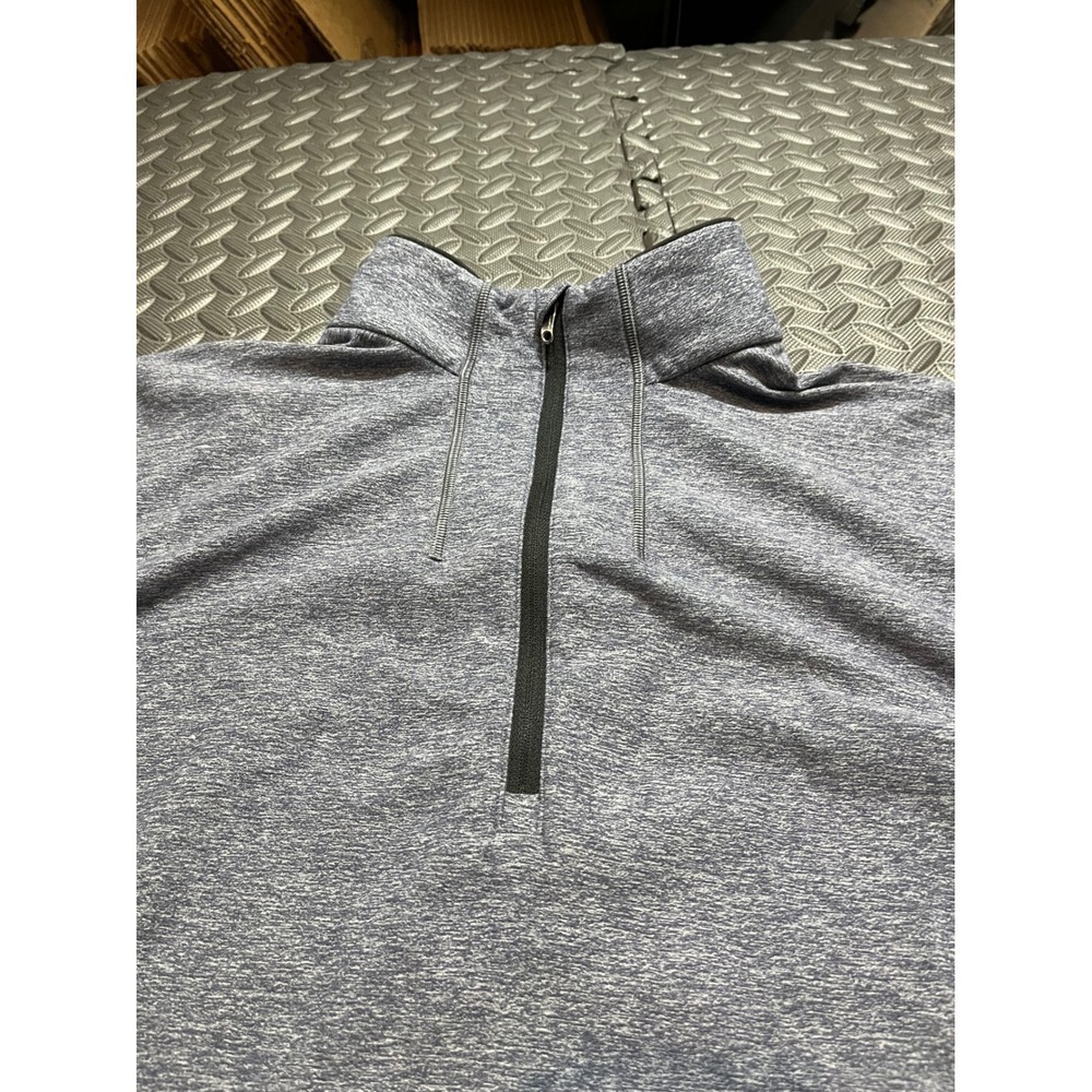 Lululemon Mens Surge 1/2 Zip Blue Gray Quarter Zip Pullover Fits Large Size - Picture 2 of 8